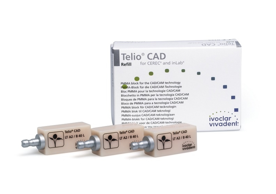 Ivoclar Vivadent Telio CAD Cerec - 3pk B40/A2 - DMI Dental Supplies Ireland - Next Day Delivery