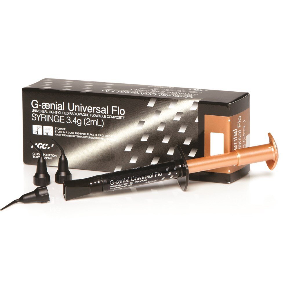 GC G-aenial Universal Flo - 3.4g Syringe AO2 - DMI Ireland's Leading Dental Supplier - Next Day Delivery