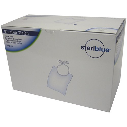Cardozo Bibs Steriblue with Tie on Cord 50pk - DMI Dental Supplies Ireland - Next Day Delivery