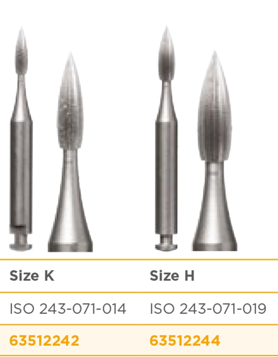 Dentsply Sirona RA Steel Finishing Flame Bur - 6pk 019 / Size H - DMI Ireland's Leading Dental Supplier - Next Day Delivery