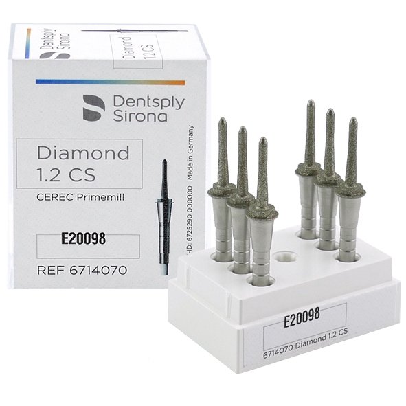 Dentsply Sirona Primemill Diamond Bur 1.2 CS  Pack of 6 from DMI - Ireland's Leading Professional Dental Supplier - ROI: 01 427 3700 | NI: 028 9260 1000