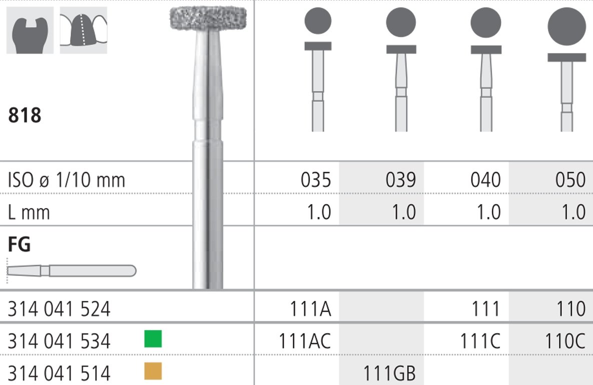 Intensiv SA Coarse Diamond Wheel Depth Marker Bur - 6pk Size 003 - DMI Ireland's Leading Dental Supplier - Next Day Delivery