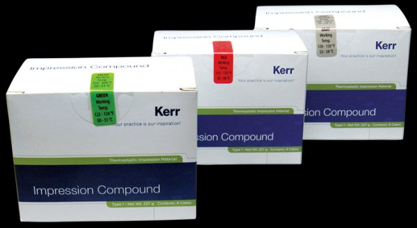 Kerr Impression Compound Cakes - 8 x 227g Red Cake - DMI Dental Consumables Ireland - Next Day Delivery